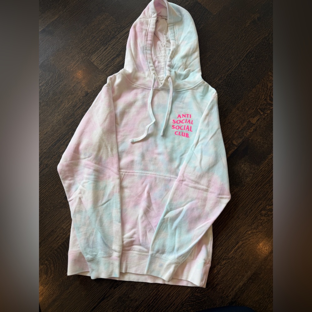 Anti Social Social Club Pastel Tie-Dye Hoodie - Pink, Light Blue & Mint